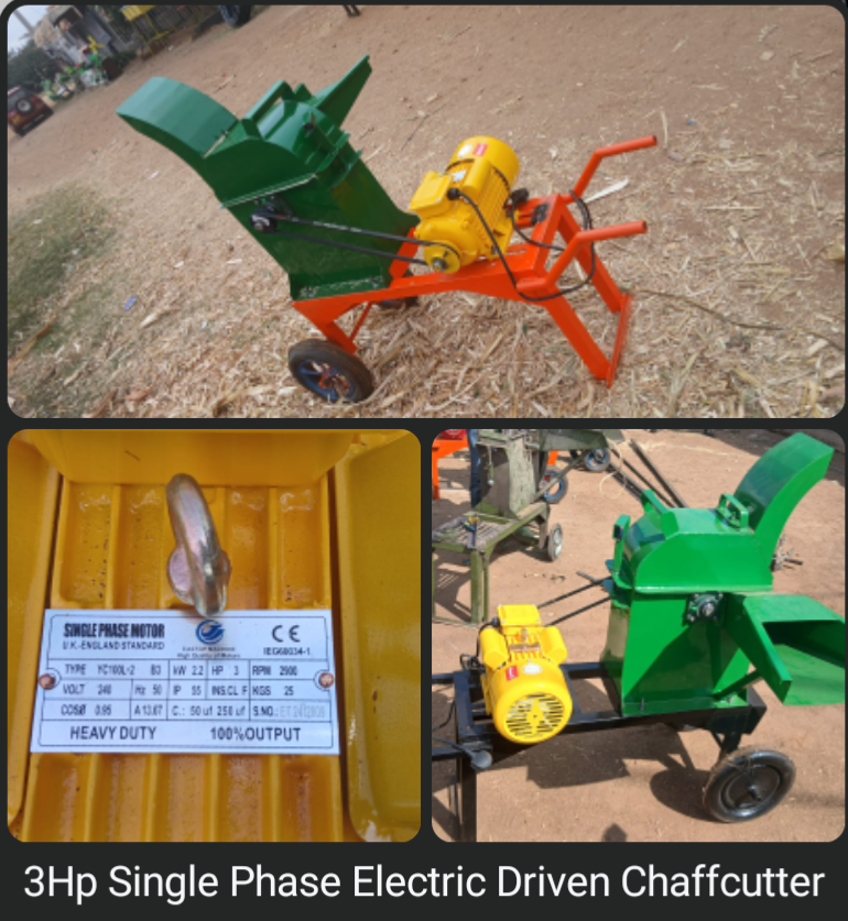 3Hp Single Phase Electric Driven Chaffcutter